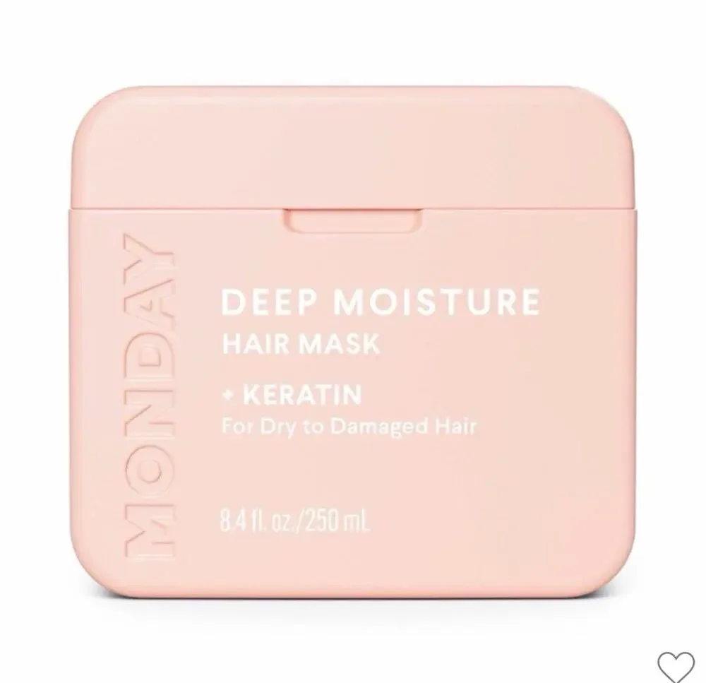 MONDAY Deep Moisture Hair Mask + Keratin, Shea & Argan for Dry/Damaged 8.4oz